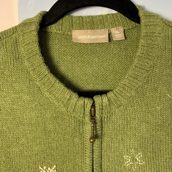 Vintage Ugly Christmas Sweater Snowman Red Birds Button Down Cardigan - Picture 3 of 10